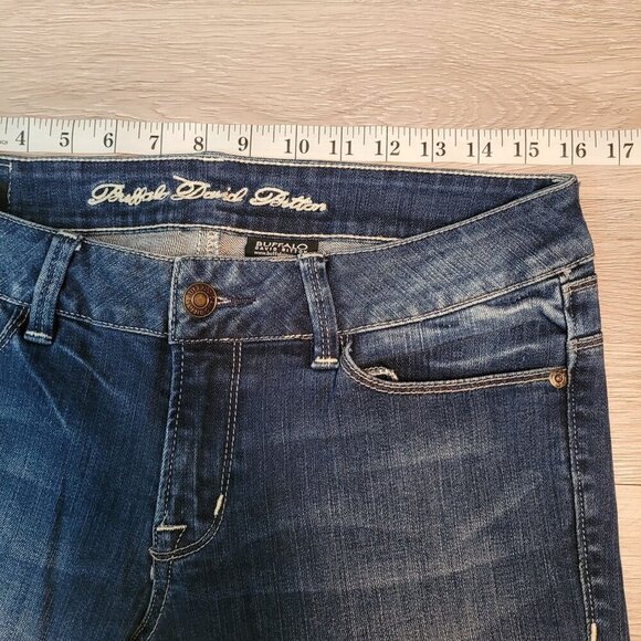 Buffalo David Bitton Jeans Size 30 Whitby Wide Leg Flare Mid Rise Western Boho - Picture 6 of 10